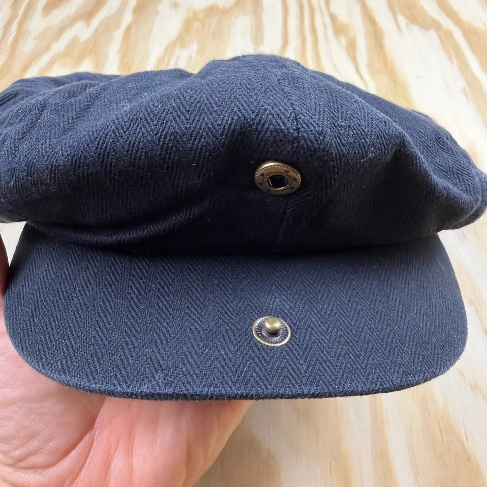 Dropkick Murphys Mens Black Herringbone Newsboy Cap Quilted Flat Hat Shamrock